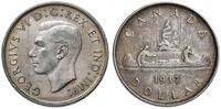 dolar 1937, Ottawa, Canoe, srebro próby 800, awe