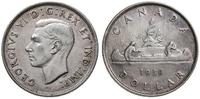 dolar 1938, Ottawa, Canoe, srebro próby 800, res