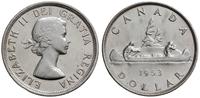 dolar 1953, Ottawa, Canoe, srebro próby 800, KM 