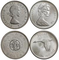 zestaw: 2 x dolar 1964, 1967, Ottawa, "Charlotte