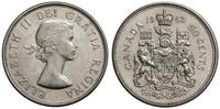 50 centów 1962, Ottawa, srebro próby 800, ładne,