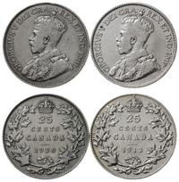 zestaw: 2 x 25 centów 1912, 1920, srebro próby 9