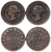 Kanada, zestaw: 2 x 1 cent, 1887, 1897