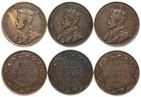 zestaw: 3 x 1 cent 1911, 1912, 1914, brąz, łączn