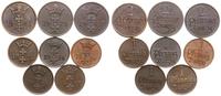 zestaw 8 monet o nominałach, Berlin, 1 fenig - r