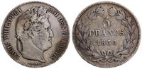 Francja, 5 franków, 1835 D