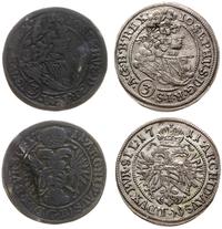 zestaw 2 monet o nominale 3 krajcary z roku 1711