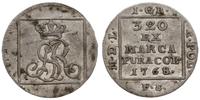 grosz srebrny 1768, Warszawa, wariant z inicjała