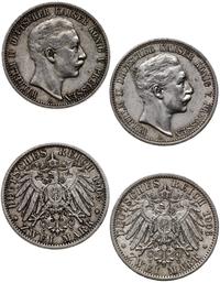 Niemcy, zestaw: 2 x 2 marki, 1905 A, 1906 A
