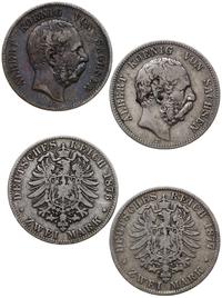 zestaw: 2 x 2 marki 1876 E, 1877 E, Drezno, łącz