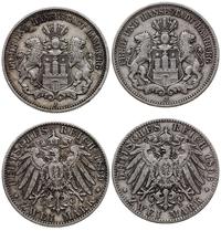 zestaw: 2 x 2 marki 1896, 1899, Hamburg, łącznie