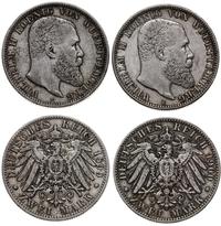 Niemcy, zestaw: 2 x 2 marki, 1899, 1900