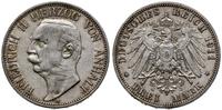3 marki 1911 A, Berlin, rysy na twarzy władcy, A
