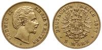 5 marek 1877 D, Monachium, złoto 2.00 g, ładne, 