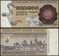 200.000 złotych 1.12.1989, seria R, numeracja 00
