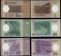 zestaw 3 banknotów 1999 (2000), 1 diram seria AA