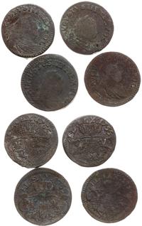 Polska, lot 4 groszy, 1754 H, 1755 3, 2 x 1755 H