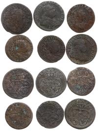 zestaw 6 szelągów, 2 x 1751, 1753 H, 1754, 2 x 1