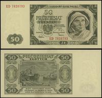 50 złotych 1.07.1948, seria ED, numeracja 782079