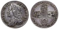 6 pensów 1757, Londyn, moneta w pięknym stanie z