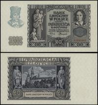 20 złotych 1.03.1940, seria A, numeracja 8041642