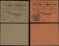 Pomorze, zestaw: 50 fenigów i 1 marka, ważne od 12.11.1918 do 1.04.1919