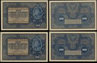 zestaw: 2 x 100 marek polskich 23.08.1919, serie