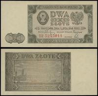 2 złote 1.07.1948, seria BR, numeracja 5245011, 