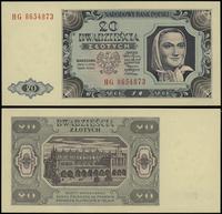 20 złotych 1.07.1948, seria HG, numeracja 865487