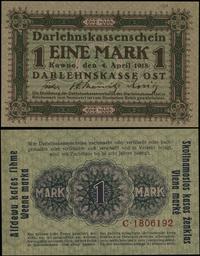 1 marka 4.04.1918, seria C, numeracja 1806192, p