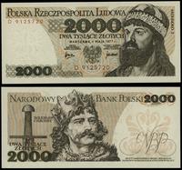 2.000 złotych 1.05.1977, seria D, numeracja 9125