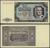 20 złotych 1.07.1948, seria KE, numeracja 675312