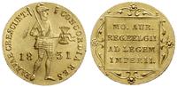 dukat 1831, Utrecht, złoto 3.49 g, piękny, Fr. 3