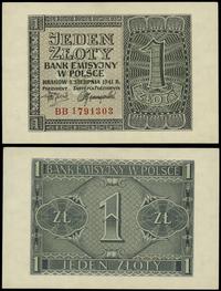 1 złoty 1.08.1941, seria BB, numeracja 1791303, 