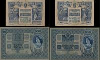 zestaw 2 banknotów: 50 i 1.000 koron 2.01.1902, 