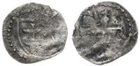 denar 1387-1392, Wilno, Tarcza herbowa / Pogoń, 