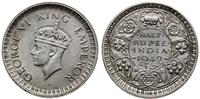 1/2 rupii 1942, Kalkuta, srebro próby '500', 5.8