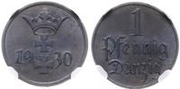 1 fenig 1930, Berlin, moneta w pudełku firmy NGC