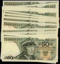 zestaw banknotów 50 złotych 1.02.1986, różne ser