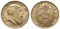 10 marek 1906 G, Karlsruhe, złoto 3.98 g, ładnie