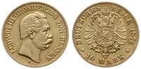 10 marek 1876 H, Darmstadt, złoto 3.92 g, AKS 14
