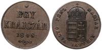 1 krajcar / egy krajczár 1848, Nagybanya, Huszár