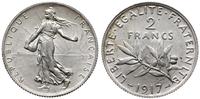2 franki 1917, Paryż, srebro próby 835, piękne, 