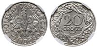 20 groszy 1923, Warszawa, niekiel, piękna moneta