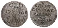 szeląg 1765, Gdańsk, korona średniej wielkości n