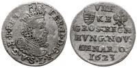 9 denarów (grosz) 1623 KB, Kremnica, Aw: Popiers