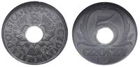 5 groszy 1939, Warszawa, cynk, moneta w pudełku 
