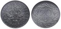 20 groszy 1923, Warszawa, cynk, moneta w pudełku