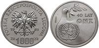 1.000 złotych 1985, Warszawa, 40 lat ONZ, PRÓBA 