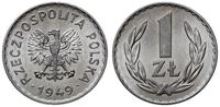 1 złoty 1949, Warszawa, aluminium, wyśmienite, P